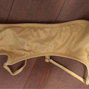 Yellow Strapless Bikini Top